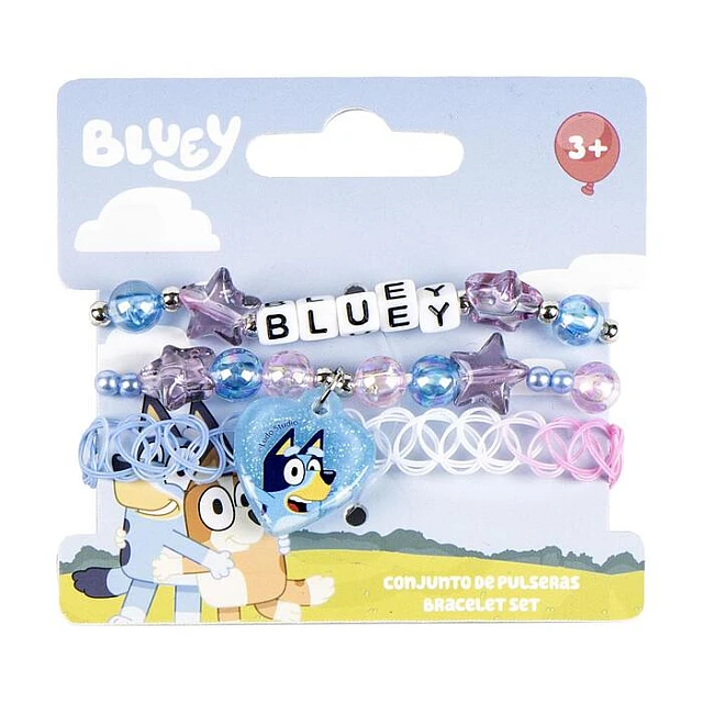 Dečiji set narukvica sa Bluey perlicama i priveskom | Kozmo