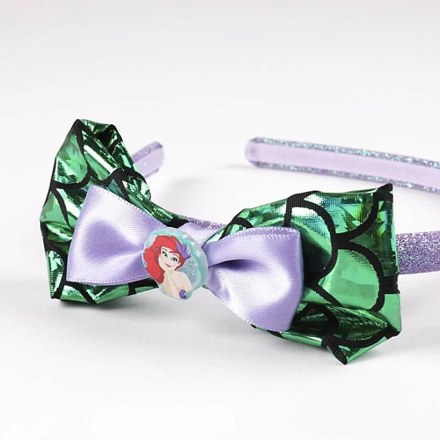 Rajf za kosu sa mašnom i šljokicama Disney Arijel - 2 kom