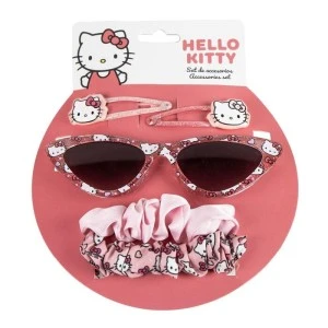 Hello Kitty Set Dodataka za Decu - Naočare, Šnalice i Gumice za Kosu
