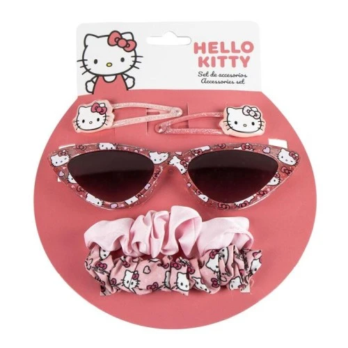 Hello Kitty Set Dodataka za Decu - Naočare, Šnalice i Gumice za Kosu