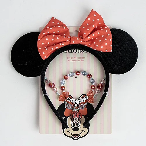 Minnie Mouse Set Aksesoara – Traka za Kosu, Ogrlica i Narukvica