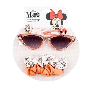 Disney Minnie Mouse set za devojčice - naočare za sunce, šnalice i gumice