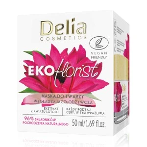 Maska za lice sa eteričnim uljima hibiskusa, lotosa, kokosovim uljem i ši puterom za hidrataciju 50 ml - DELIA EKOflorist