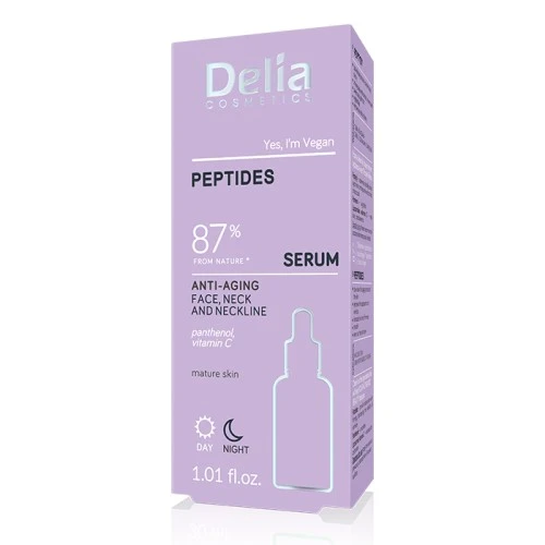 Serum  za lice, vrat i dekolte  PEPTIDI 87%  30 ml, DELIA