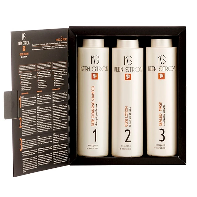 Set za ispravljanje kose Glyss System 500ml | Keen Strok | Kozmo