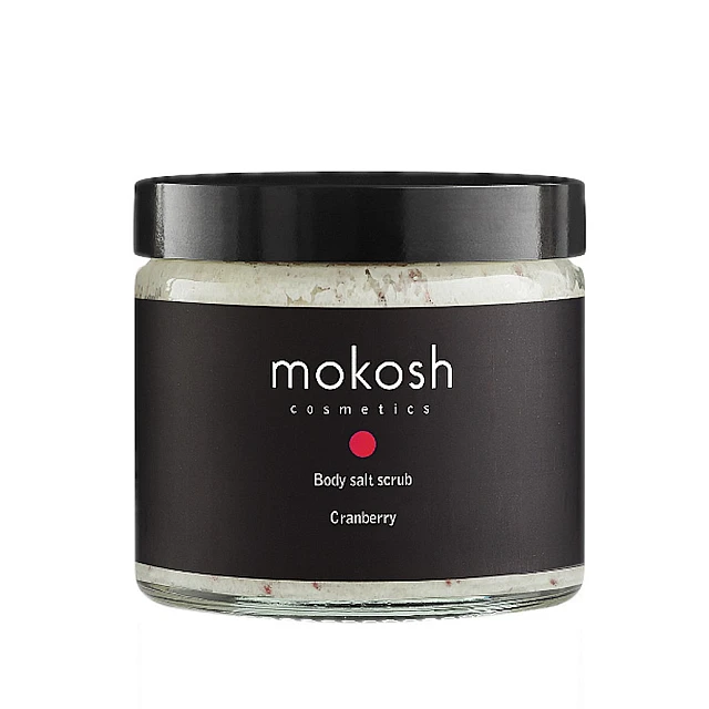 Piling za telo protiv celulita sa soli iz Mrtvog mora i eteričnim uljima brusnice, jagorčevine i badema 300 g - MOKOSH Cosmetics - Kozmo