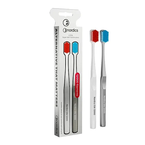 Četkice za zube Nordics Silk 12000 Ultra Soft - set od dve četkice