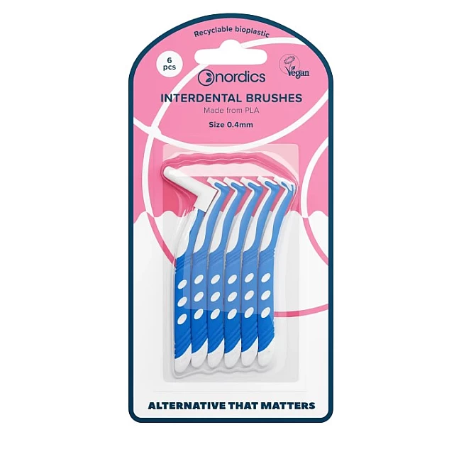 Interdentalne četkice za zube u obliku slova L 0,40mm set od 6 kom Interdentalne četkice za zube u obliku slova L 0,40mm set od 6 kom