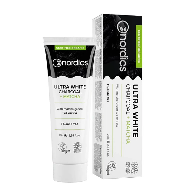 Prirodna crna pasta za izbeljivanje zuba sa aktivnim ugljem 75ml 3800500324180 Nordics Kozmo Prirodna crna pasta za izbeljivanje zuba sa aktivnim ugljem 75ml 3800500324180 Nordics Kozmo