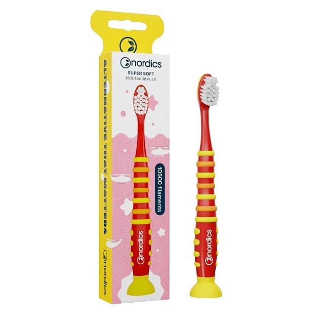 Dečija četkica za zube Premium Soft 9240 - Crveno/Žuta | Kozmo Dečija četkica za zube Premium Soft 9240 - Crveno/Žuta | Kozmo