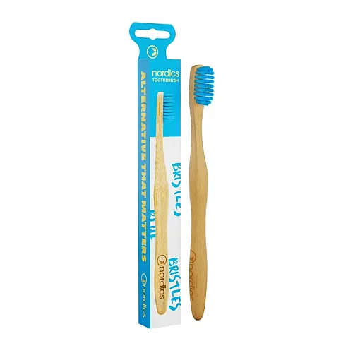 Četkica za zube od bambusa za odrasle Bamboo Soft/Medium - Plava