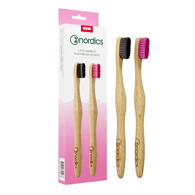 Četkice za Zube Nordics - Bambus - set od 4 | Kozmo - 3800500324067 Četkice za Zube Nordics - Bambus - set od 4 | Kozmo - 3800500324067