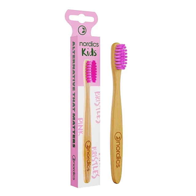 Četkica za Zube za Decu Nordics od Bambusa Soft Medium - Roze | Kozmo - 3800500324050 Četkica za Zube za Decu Nordics od Bambusa Soft Medium - Roze | Kozmo - 3800500324050