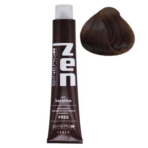 Farba za kosu bez amonijaka sa keratinom ZEN SINERGY 6.34 bakarno zlatno tamno plava  Farba za kosu bez amonijaka sa keratinom ZEN SINERGY 6.34 bakarno zlatno tamno plava