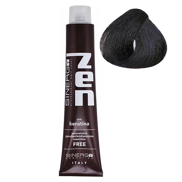 Farba za kosu bez amonijaka sa keratinom ZEN SINERGY 1.8 tamno plava | Sinergy Cosmetics | Kozmo Farba za kosu bez amonijaka sa keratinom ZEN SINERGY 1.8 tamno plava | Sinergy Cosmetics | Kozmo