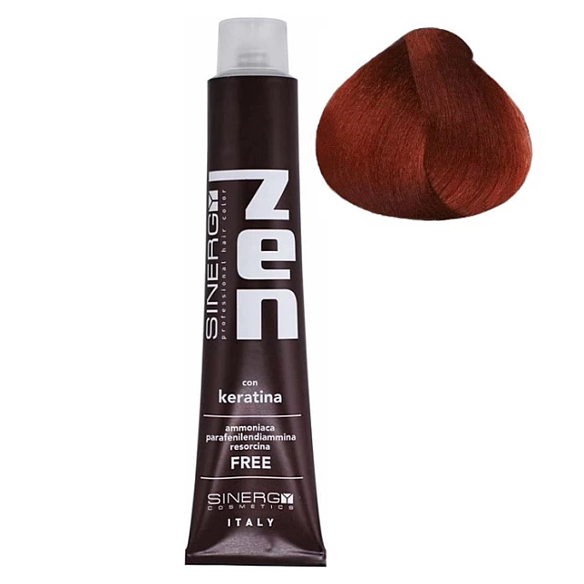 Farba za kosu bez amonijaka sa keratinom ZEN SINERGY 7.64 crveno bakarno plava | Sinergy Cosmetics | Kozmo Farba za kosu bez amonijaka sa keratinom ZEN SINERGY 7.64 crveno bakarno plava | Sinergy Cosmetics | Kozmo