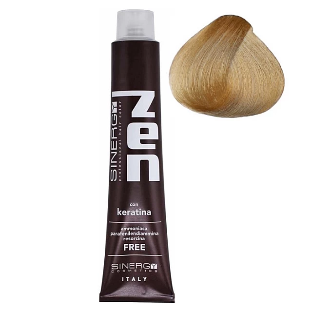 Farba za kosu bez amonijaka sa keratinom ZEN SINERGY 9.0 veoma svetlo plava | Sinergy Cosmetics | Kozmo Farba za kosu bez amonijaka sa keratinom ZEN SINERGY 9.0 veoma svetlo plava | Sinergy Cosmetics | Kozmo