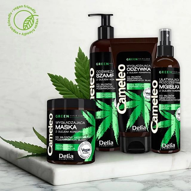 Regenerator za kosu sa uljem konoplje za neposlušnu kosu - CAMELEO GREEN 200ml | DELIA Cosmetics | Kozmo Regenerator za kosu sa uljem konoplje za neposlušnu kosu - CAMELEO GREEN 200ml | DELIA Cosmetics | Kozmo