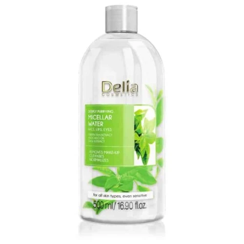 Micelarna voda sa uljem avokada i ekstraktom zelenog čaja za skidanje šminke 500 ml - DELIA 