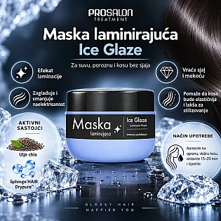 Maska za laminaciju kose Glossification Ice Glaze  300 ml