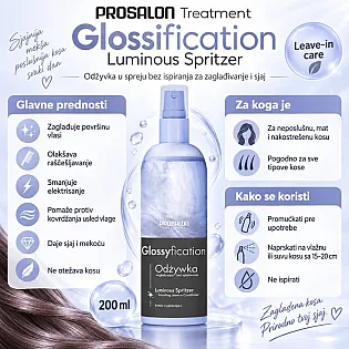 Regenerator za sjaj kose bez ispiranja 200 ml Glossification Luminous Spritzer 