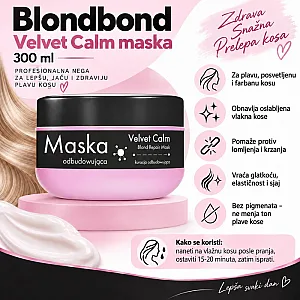  Maska za  plavu i blajhanu kose 300 ml - Blondbond Velvet Calm