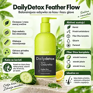 Regenerator za masnu kosu i vlasište Dailydetox Feather Flow 400 ml