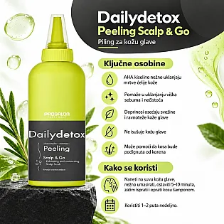 Piling za kožu glave sa AHA kiselinama Dailydetox Scalp & Go 200 ml