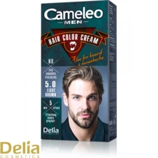 Krema za bojenje kose, brade i brkova CAMELEO MEN svetlo smeđa 5.0 - DELIA