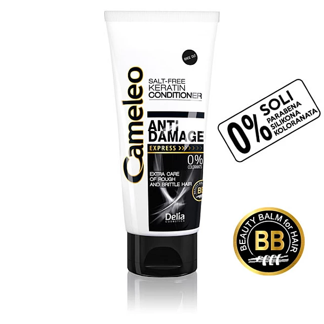 CAMELEO BB ANTI DAMAGE Balzam sa keratinom za izuzetno oštećenu i suvu kosu bez soli 200 ml | DELIA Cosmetics | Kozmo CAMELEO BB ANTI DAMAGE Balzam sa keratinom za izuzetno oštećenu i suvu kosu bez soli 200 ml | DELIA Cosmetics | Kozmo