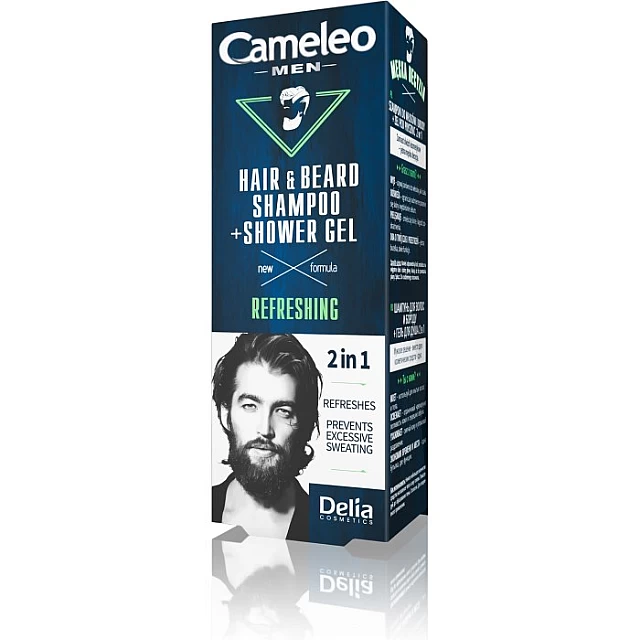 Šampon za kosu i bradu + gel za tuširanje CAMELEO MEN 2u1 150ml | DELIA Cosmetics | Kozmo Šampon za kosu i bradu + gel za tuširanje CAMELEO MEN 2u1 150ml | DELIA Cosmetics | Kozmo