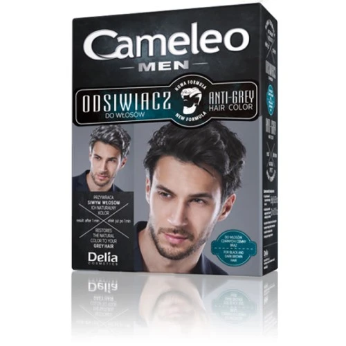 Farba protiv sedih za muškarce, crna boja CAMELEO