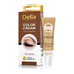 Kolor krema za obrve sa arganovim uljem, braon 4.0 15 ml - DELIA  Kolor krema za obrve sa arganovim uljem, braon 4.0 15 ml - DELIA