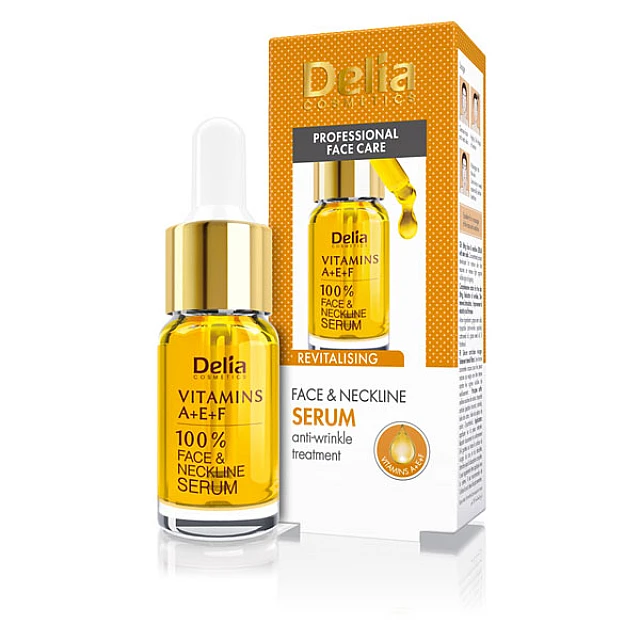 Serum za lice i vrat sa vitaminima E, A i F za revitalizaciju 10 ml | DELIA Cosmetics | Kozmo