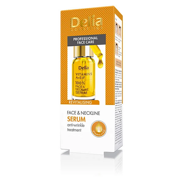 Serum za lice i vrat sa vitaminima E, A i F za revitalizaciju 10 ml | DELIA Cosmetics | Kozmo