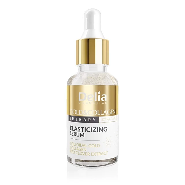 GOLD & COLLAGEN Serum za elastičnost kože lica 30ml | Delia Cosmetics | Kozmo GOLD & COLLAGEN Serum za elastičnost kože lica 30ml | Delia Cosmetics | Kozmo