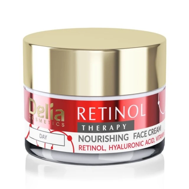 RETINOL THERAPY Dnevna retinol krema za lice protiv bora sa ekstraktom aloe vere, vitaminom E i hijaluronskom kiselinom 50ml  | DELIA Cosmetics | Kozmo