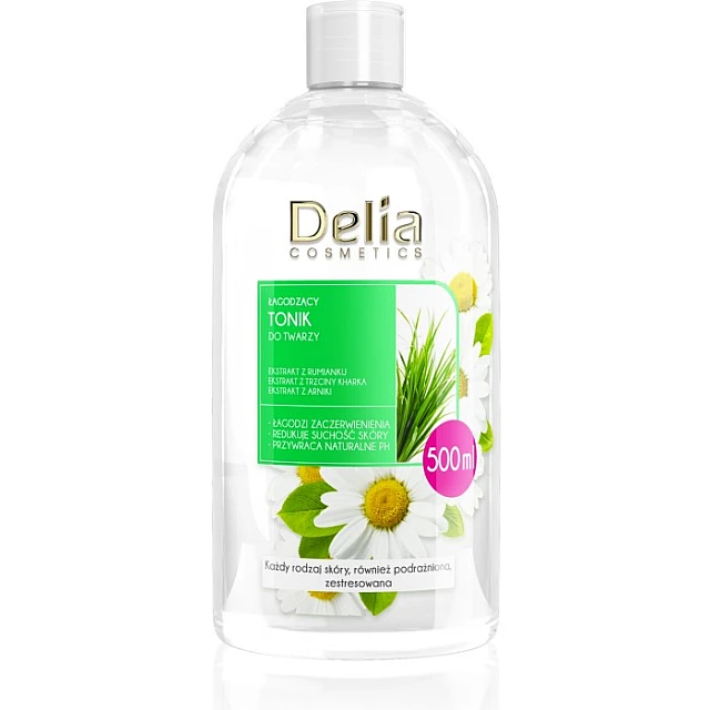 Umirujući tonik za čišćenje lica sa ekstraktom kamilice 500ml | Delia Cosmetics | Kozmo Umirujući tonik za čišćenje lica sa ekstraktom kamilice 500ml | Delia Cosmetics | Kozmo