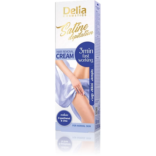 SATINE DEPILATION - Krema za depilaciju sa pantenolom i alantoinom za otklanjanje dlačica 130 ml | DELIA Cosmetics | Kozmo SATINE DEPILATION - Krema za depilaciju sa pantenolom i alantoinom za otklanjanje dlačica 130 ml | DELIA Cosmetics | Kozmo