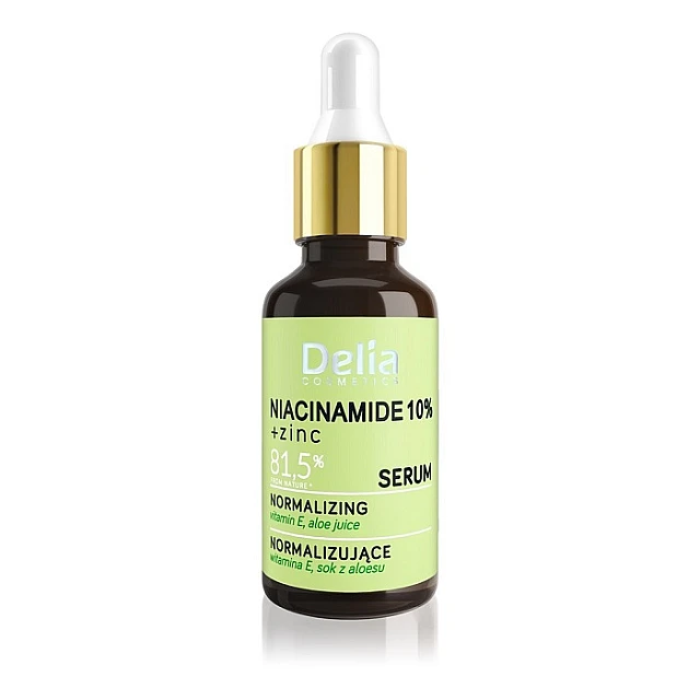 Serum za lice, vrat i dekolte sa nijacijamidom i cinkom NIACYNAMID 10+CYNK 81,5 30ml  | DELIA Cosmetics | Kozmo