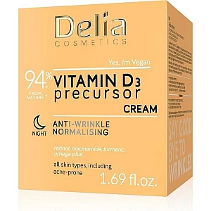 Noćna krema za lice protiv bora vitaminom D3 i anti age efektom 50ml Noćna krema za lice protiv bora vitaminom D3 i anti age efektom 50ml