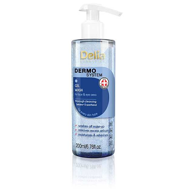 DERMO SYSTEM - Gel za umivanje lica i područja oko očiju 200ml  | DELIA Cosmetics | Kozmo