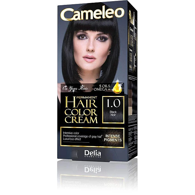 Farba za kosu CAMELEO OMEGA 5 sa dugotrajnim efektom 1.0 | DELIA Cosmetics | Kozmo