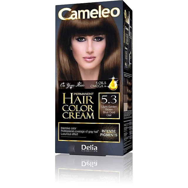Farba za kosu CAMELEO OMEGA 5 sa dugotrajnim efektom 5.3 | DELIA Cosmetics | Kozmo Farba za kosu CAMELEO OMEGA 5 sa dugotrajnim efektom 5.3 | DELIA Cosmetics | Kozmo