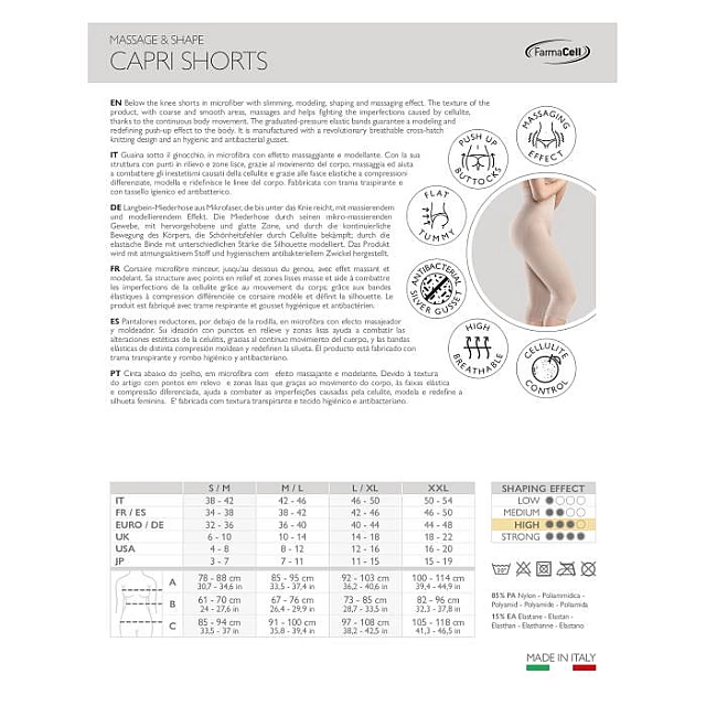 Helanke za trening protiv celulita za mršavljenje, zatezanje stomaka i podizanje zadnjice MASSAGE & SHAPE 323 - FARMACELL Helanke za trening protiv celulita za mršavljenje, zatezanje stomaka i podizanje zadnjice MASSAGE & SHAPE 323 - FARMACELL