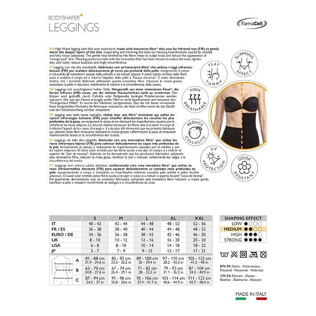 Helanke protiv celulita za mršavljenje, zatezanje stomaka i podizanje zadnjice BODYSHAPER 609Y - FARMACELL