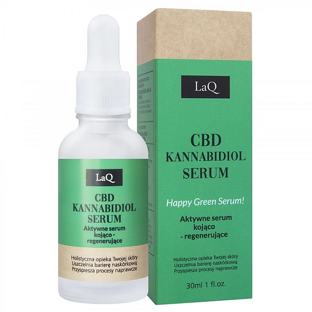 No9 Aktivni uljani serum za lice za osetljivu i masnu kožu sa uljem konoplje 30ml Mirišljava sveća od soje sa mirisom božura i ružičastog bibera 180ml | LaQ | KOZMO LaQ No9 Happy green - Aktivni uljani serum za lice za osetljivu i masnu kožu sa uljem konoplje 30ml | KOZMO