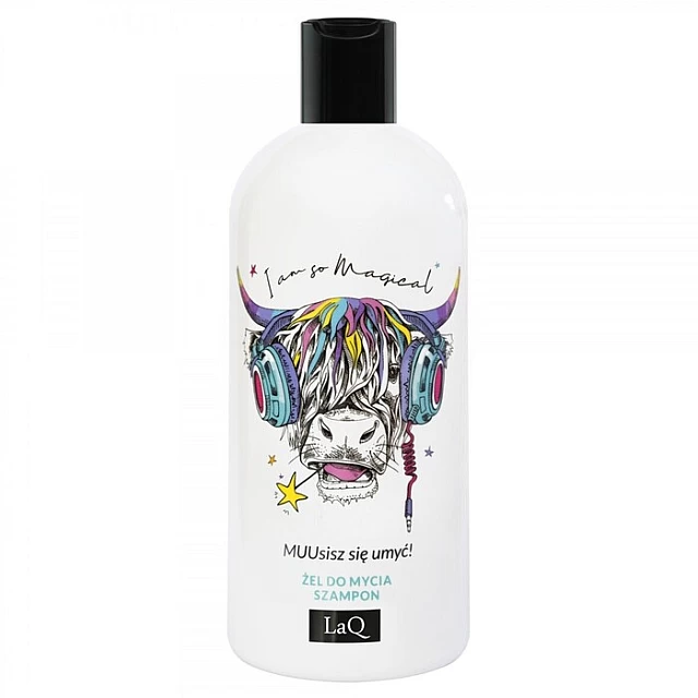 Šampon i gel za tuširanje sa mirisom marakuje, papaje i breskve 2u1 - Music Cow 300ml Šampon i gel za tuširanje sa mirisom marakuje, papaje i breskve 2u1 - Music Cow 300ml | LaQ | KOZMO