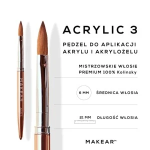 Akrilna četkica za nokte Brush Acrylic 3