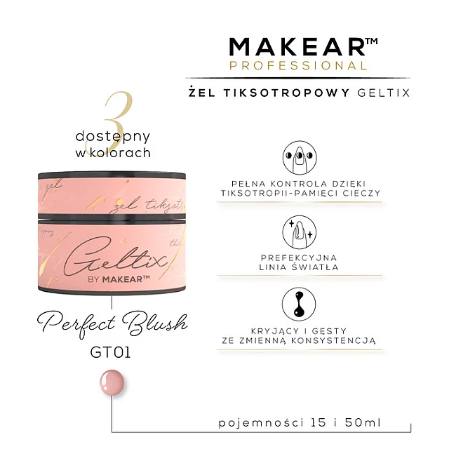 Gel Za Nokte Geltix GT01 - Perfect Blush 50ml| MAKEAR | Kozmo Gel Za Nokte Geltix GT01 - Perfect Blush 50ml| MAKEAR | Kozmo